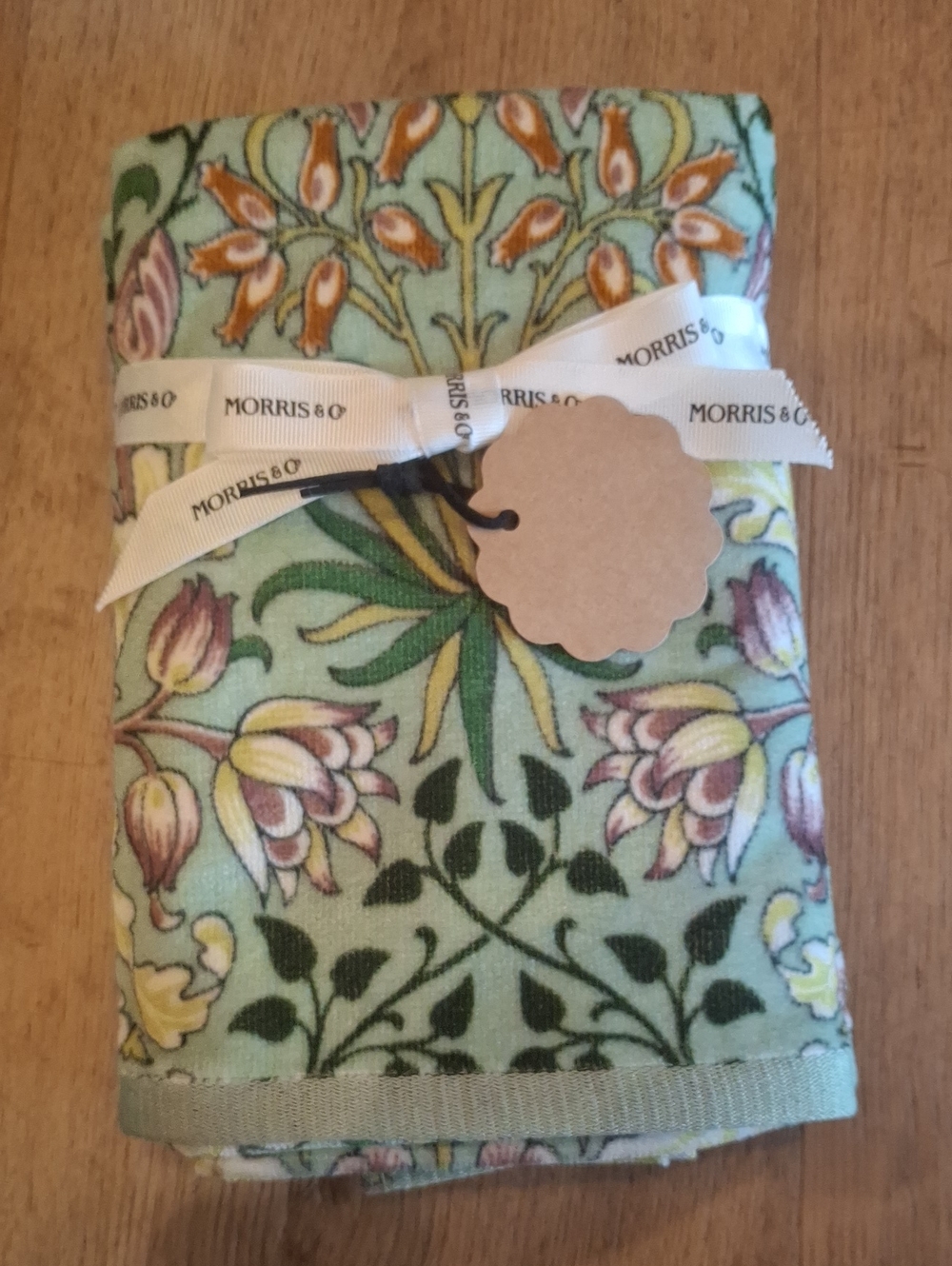 Morris & Co. Botanical Green Cotton Hand Towels